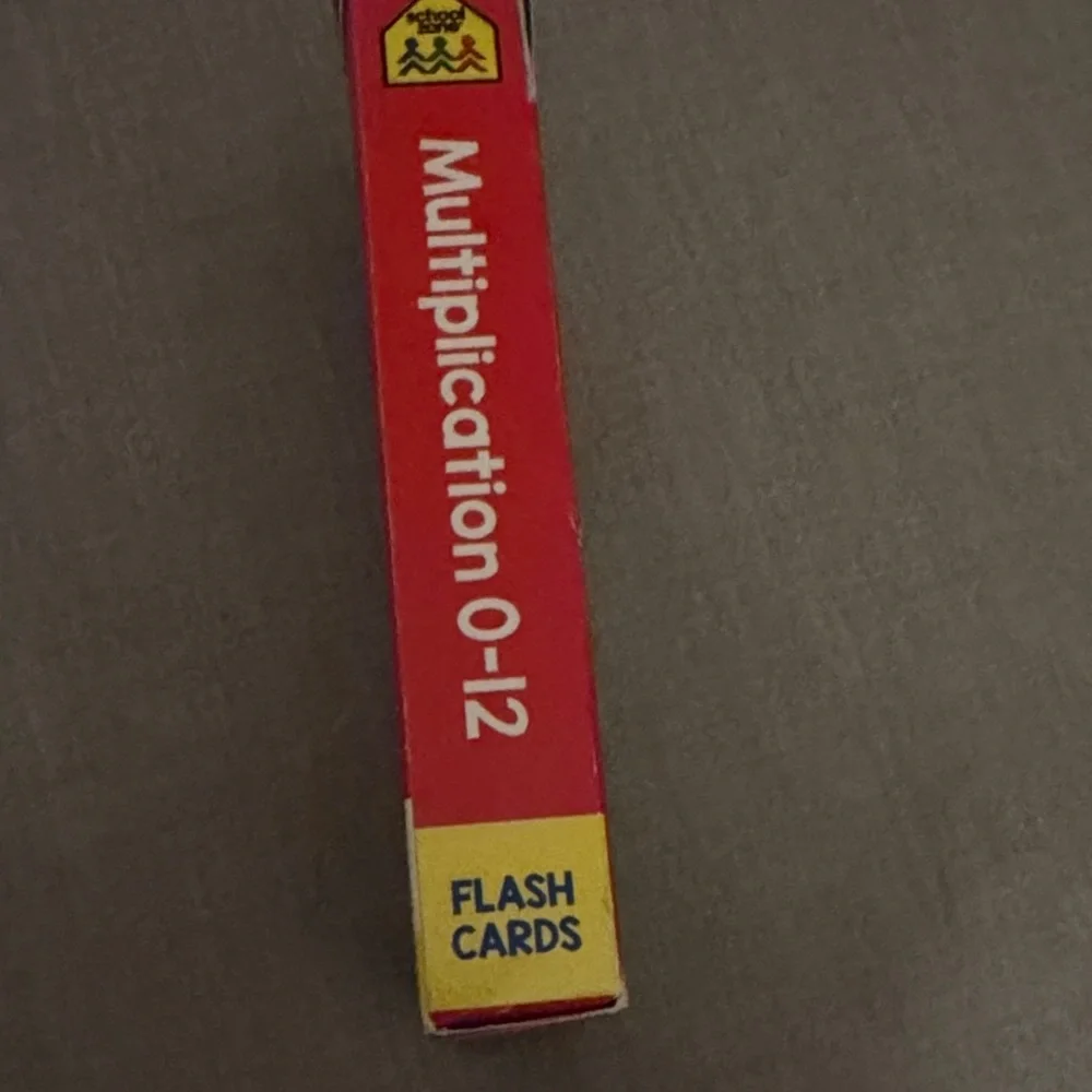 School Zone Red and Yellow Multiplication Flash Cards
